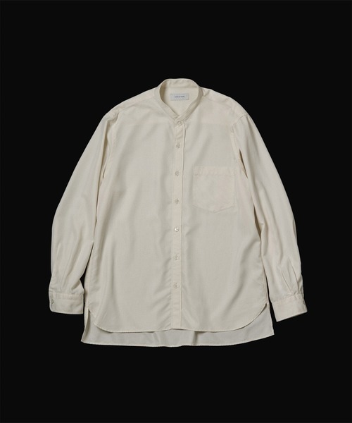 セール】スエードタッチ レーヨン バンドカラーシャツ（シャツ