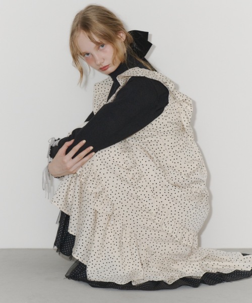dot × dot many frill onepiece / フリルドットワンピース