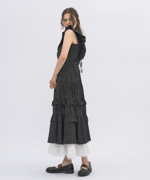 idem イデム　many frill mini onepiece dot × dot many frill onepiece – idem