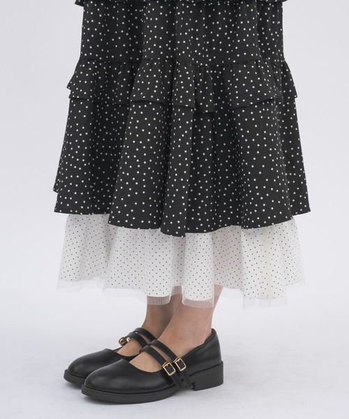 ★TOTEME★トーテム ツイスト入り ミディワンピース dot × dot many frill onepiece / フリルドットワンピース