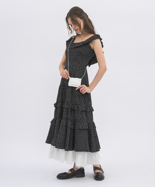 dot × dot many frill onepiece / フリルドットワンピース