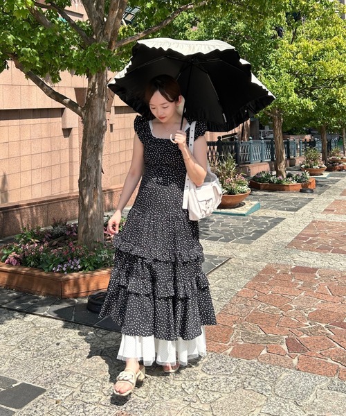 dot × dot many frill onepiece / フリルドットワンピース