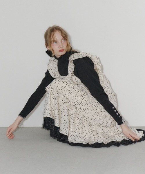 dot × dot many frill onepiece / フリルドットワンピース