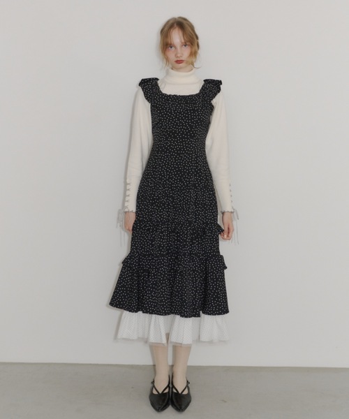 dot × dot many frill onepiece / フリルドットワンピース