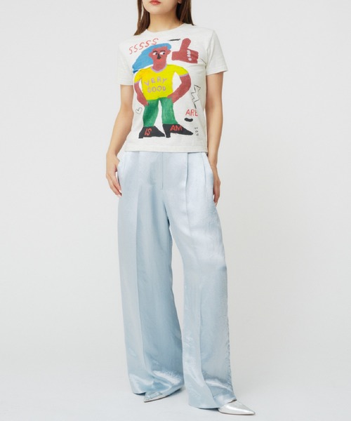 THINGS THAT MATTER(シングス ザット マター)の「TUA PEN NOT × MINI T-SHIRT / トゥアペンノットミニTシャツ(Tシャツ/カットソー・レディース・オートミール/パープル/ブルー・FREE)」の12枚目の写真