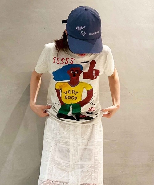 THINGS THAT MATTER(シングス ザット マター)の「TUA PEN NOT × MINI T-SHIRT / トゥアペンノットミニTシャツ(Tシャツ/カットソー・レディース・オートミール/パープル/ブルー・FREE)」の13枚目の写真