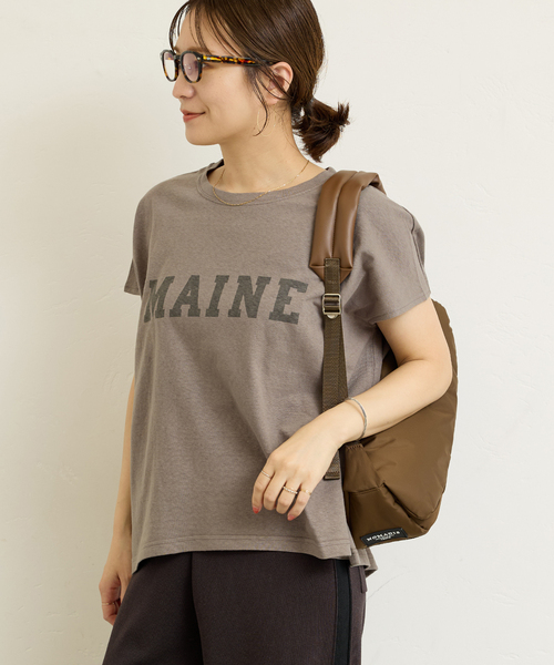 RIDING HIGH（ライディングハイ）の「《追加》【RIDING HIGH/ライディングハイ】ラフィテンジクTシャツ（Tシャツ/カットソー・レディース・ホワイト/ブラウン/サックスブルー・FREE）」の2枚目の写真