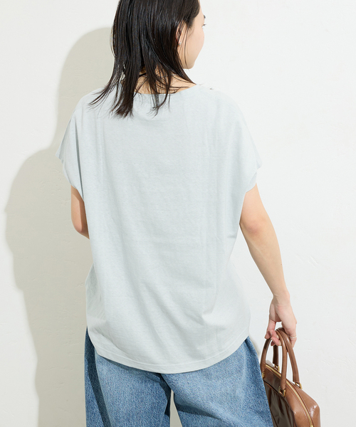 RIDING HIGH（ライディングハイ）の「《追加》【RIDING HIGH/ライディングハイ】ラフィテンジクTシャツ（Tシャツ/カットソー・レディース・ホワイト/ブラウン/サックスブルー・FREE）」の21枚目の写真