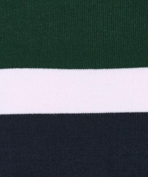 adabat(アダバット)の「【ADABAT NAVY】トリコロールスプリットカラーニット(ニット/セーター・レディース・グリーン/レッド系1・38/42/40)」の6枚目の写真