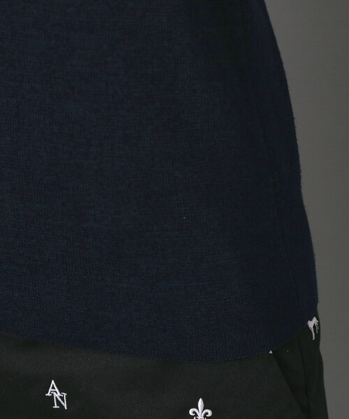 adabat(アダバット)の「【ADABAT NAVY】トリコロールスプリットカラーニット(ニット/セーター・レディース・グリーン/レッド系1・38/42/40)」の21枚目の写真