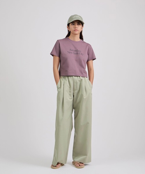 Saturdays NYC（サタデーズ ニューヨークシティ ）の「Palmetto Tuck Wide Pants（その他パンツ・レディース・ブルー/オリーブ・L/M/S）」の4枚目の写真