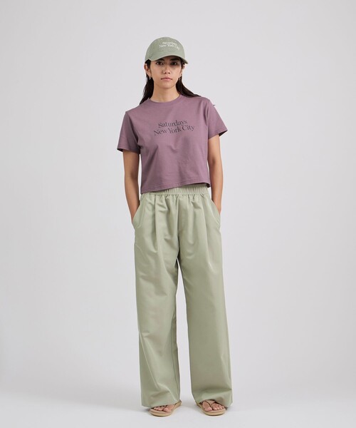 Saturdays NYC（サタデーズ ニューヨークシティ ）の「Palmetto Tuck Wide Pants（その他パンツ・レディース・ブルー/オリーブ・L/M/S）」の6枚目の写真