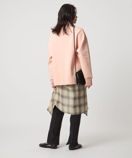 ダンボール リブ タートル プルオーバー（Tシャツ/カットソー）｜green