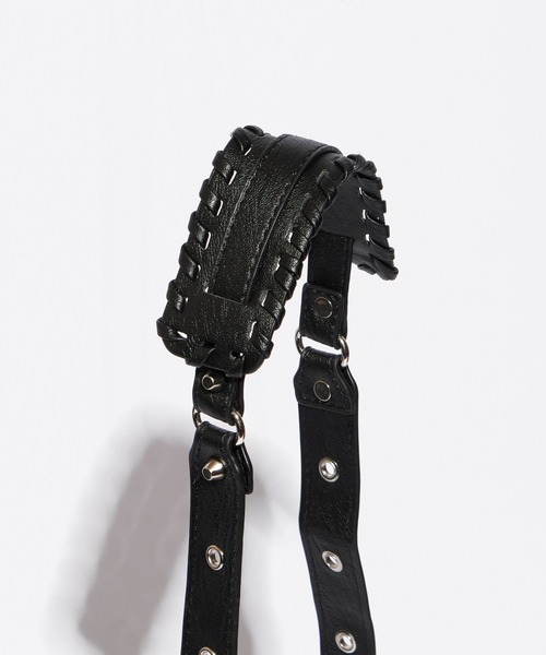 Chick（チック）の「Metal  studs Gather Shoulder Bag / メタルスタッズギャザーショルダーバッグ（ショルダーバッグ・レディース・ホワイト/ブラック・FREE）」の9枚目の写真