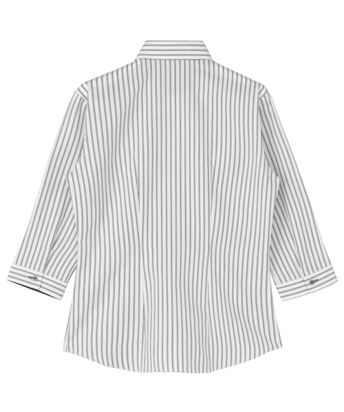 TOKYO SHIRTS(トウキョウシャツ)の「【透け防止】 形態安定ノーアイロン レギュラー 7分袖ビジネスワイシャツ(ビジネスシャツ・レディース・ブラック・XL/L/LL/M/S)」の2枚目の写真