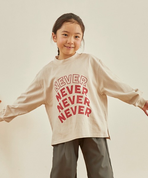 undeny.（アンディニ－）の「アンディニー NEVER L/S Tシャツ（Tシャツ/カットソー・キッズ・ブラック/チャコールグレー/ベージュ系その他・L/XL/M）」の3枚目の写真