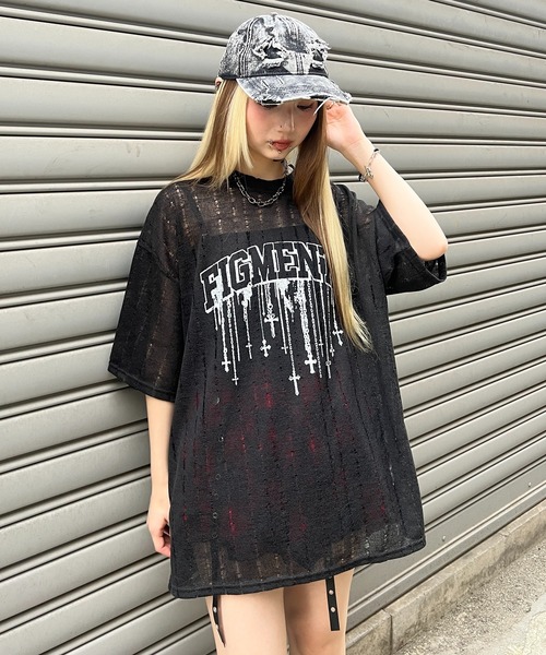 Figments(フィグメンツ)の「ロゴニットT(その他トップス・レディース・ホワイト/ブラック・FREE)」の9枚目の写真