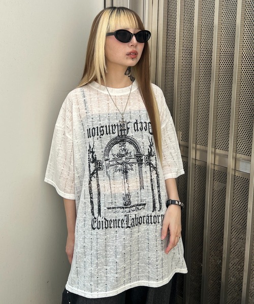 Figments(フィグメンツ)の「ロゴニットT(その他トップス・レディース・ホワイト/ブラック・FREE)」の12枚目の写真