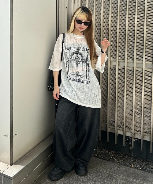 Figments(フィグメンツ)の「ロゴニットT(その他トップス・レディース・ホワイト/ブラック・FREE)」の21枚目の写真