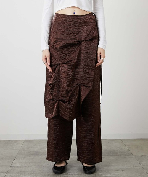 led.tokyo(レッドトウキョウ)の「【led.tokyo】LEYERED SLACKS/レイヤードスラックス(スラックス・レディース・ブラック/グレー/ブラウン・1/2)」の3枚目の写真