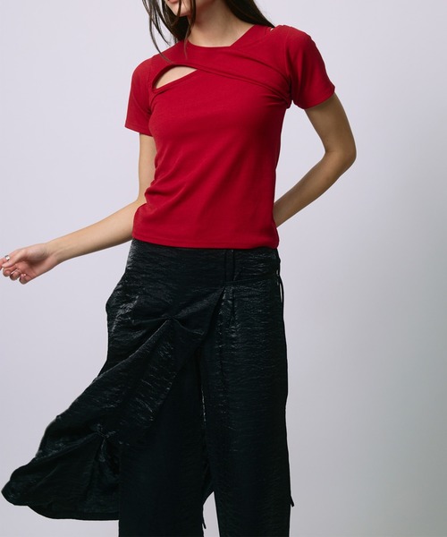 led.tokyo(レッドトウキョウ)の「【led.tokyo】LEYERED SLACKS/レイヤードスラックス(スラックス・レディース・ブラック/グレー/ブラウン・1/2)」の11枚目の写真