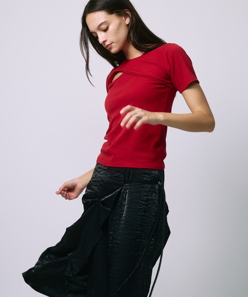 led.tokyo(レッドトウキョウ)の「【led.tokyo】LEYERED SLACKS/レイヤードスラックス(スラックス・レディース・ブラック/グレー/ブラウン・1/2)」の12枚目の写真