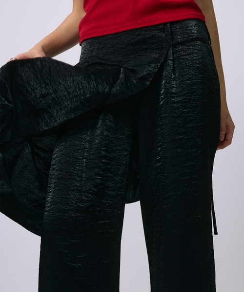 led.tokyo(レッドトウキョウ)の「【led.tokyo】LEYERED SLACKS/レイヤードスラックス(スラックス・レディース・ブラック/グレー/ブラウン・1/2)」の15枚目の写真