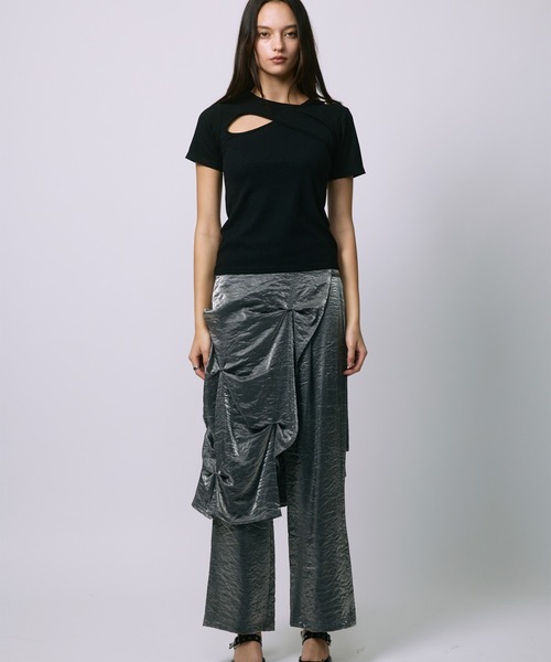 led.tokyo(レッドトウキョウ)の「【led.tokyo】LEYERED SLACKS/レイヤードスラックス(スラックス・レディース・ブラック/グレー/ブラウン・1/2)」の19枚目の写真