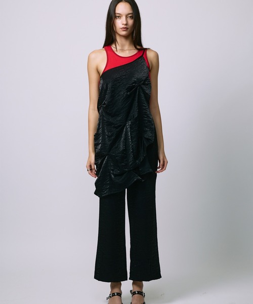 led.tokyo(レッドトウキョウ)の「【led.tokyo】LEYERED SLACKS/レイヤードスラックス(スラックス・レディース・ブラック/グレー/ブラウン・1/2)」の9枚目の写真