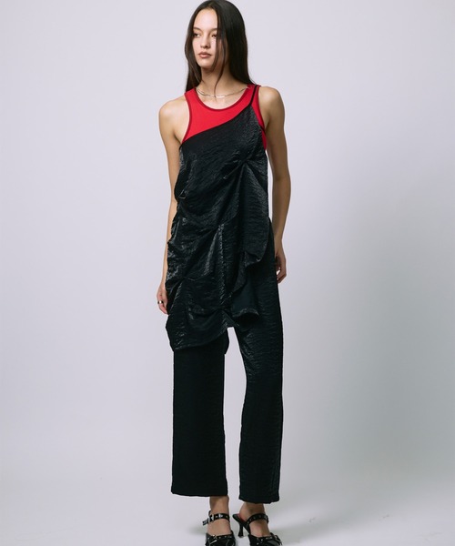 led.tokyo(レッドトウキョウ)の「【led.tokyo】LEYERED SLACKS/レイヤードスラックス(スラックス・レディース・ブラック/グレー/ブラウン・1/2)」の7枚目の写真