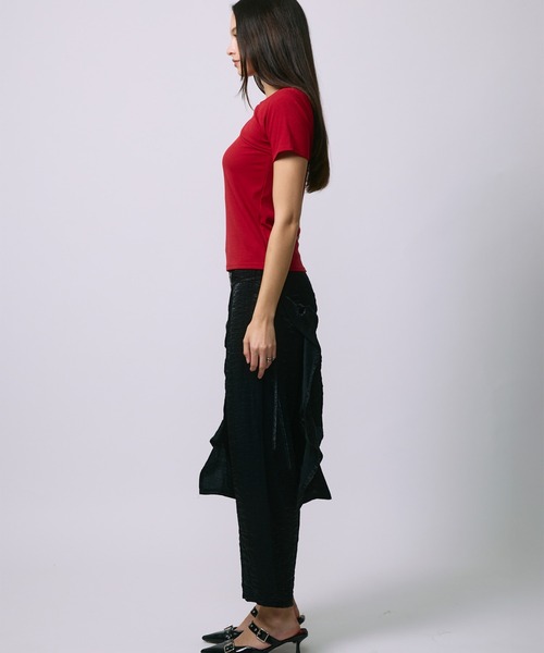 led.tokyo(レッドトウキョウ)の「【led.tokyo】LEYERED SLACKS/レイヤードスラックス(スラックス・レディース・ブラック/グレー/ブラウン・1/2)」の5枚目の写真