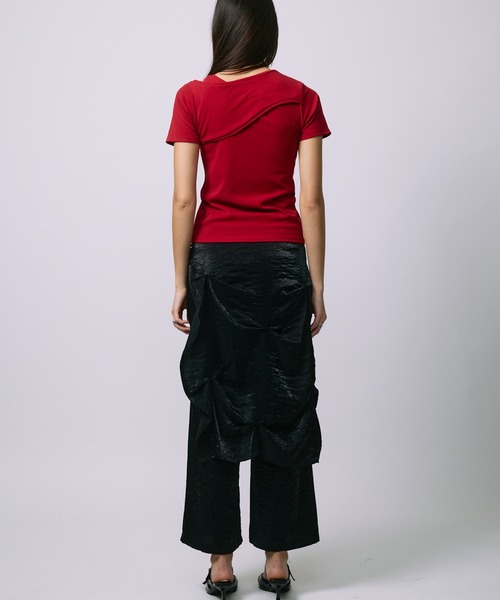 led.tokyo(レッドトウキョウ)の「【led.tokyo】LEYERED SLACKS/レイヤードスラックス(スラックス・レディース・ブラック/グレー/ブラウン・1/2)」の6枚目の写真