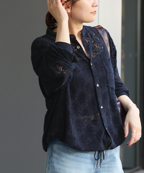 スタンドカラーレースブラウス（シャツ/ブラウス）｜JOURNAL