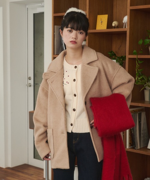 REMOON（リムーン）の「刺繍ニットカーディガン（カーディガン/ボレロ・レディース・グレー/アイボリー・FREE）」の5枚目の写真