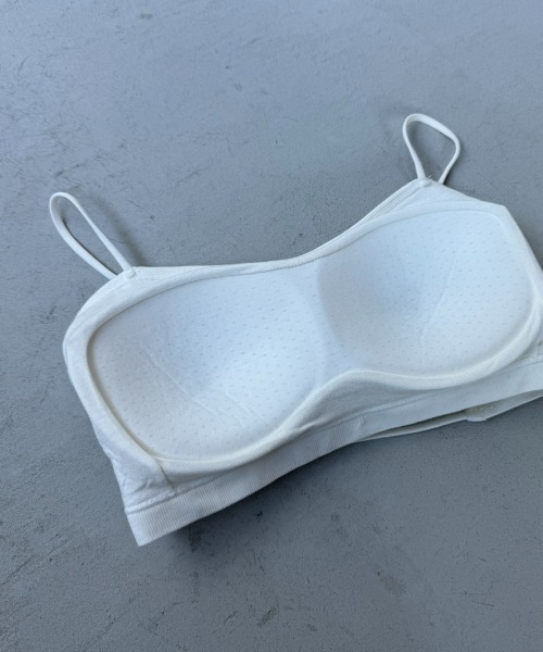 un/neu（アンノイ）の「バイカラーストラップカップ付きインナー（キャミソール・レディース・ブラック/ホワイト/ブラウン/グレー・FREE）」の7枚目の写真
