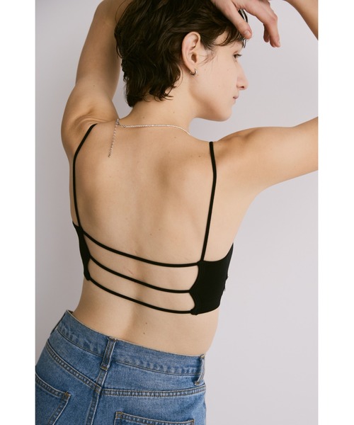 un/neu（アンノイ）の「バイカラーストラップカップ付きインナー（キャミソール・レディース・ブラック/ホワイト/ブラウン/グレー・FREE）」の14枚目の写真