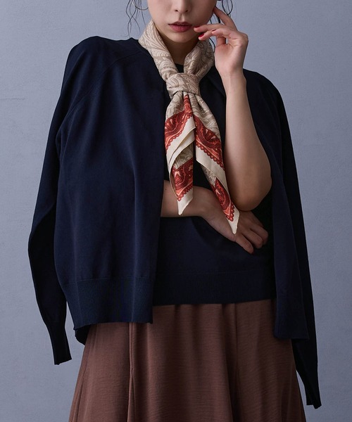 NICOLE white(ニコルホワイト)の「レイヤードニットプルオーバー(ニット/セーター・レディース・ネイビー/グレー/ブラウン/ボルドー・FREE)」の4枚目の写真