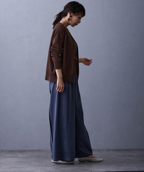 NICOLE white(ニコルホワイト)の「レイヤードニットプルオーバー(ニット/セーター・レディース・ネイビー/グレー/ブラウン/ボルドー・FREE)」の15枚目の写真