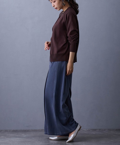 NICOLE white(ニコルホワイト)の「レイヤードニットプルオーバー(ニット/セーター・レディース・ネイビー/グレー/ブラウン/ボルドー・FREE)」の21枚目の写真