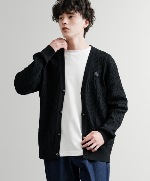 THE NORTH FACE ブラックカーディガン THE NORTH FACE ザ・ノースフェイス M'S HOLIDAY CARDIGAN ワン