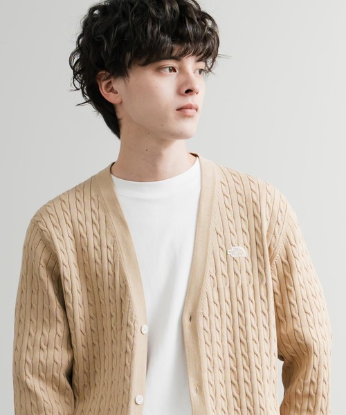 THE NORTH FACE（ザノースフェイス）の「THE NORTH FACE ザ・ノースフェイス M'S HOLIDAY CARDIGAN ワンポイントロゴ刺繍Vネックニットカーディガン（カーディガン/ボレロ・メンズ・ブラック/ライトベージュ・M/L/XL）」の19枚目の写真