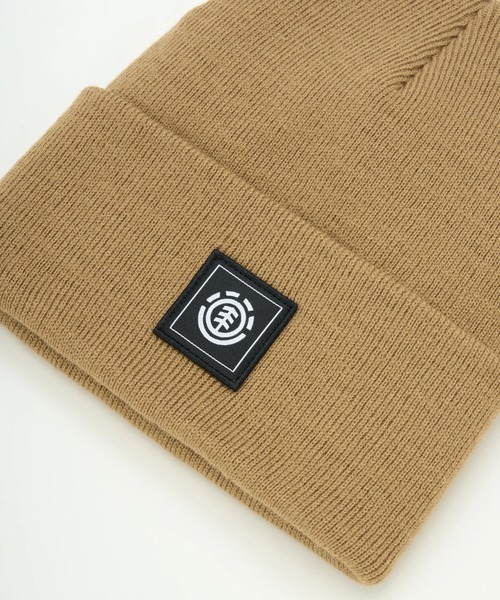 ELEMENT（エレメント）の「ELEMENT メンズ HIGH ICON BEANIE ビーニー 【2025年秋冬モデル】/エレメントロゴワッペンワンポイントニットキャップ・ビーニー（ニットキャップ/ビーニー・メンズ・ベージュ/ブラック/レッド系その他/ホワイト・FREE）」の10枚目の写真