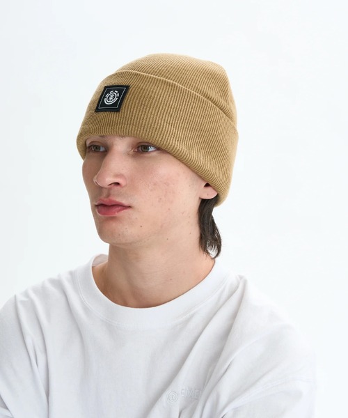 ELEMENT（エレメント）の「ELEMENT メンズ HIGH ICON BEANIE ビーニー 【2025年秋冬モデル】/エレメントロゴワッペンワンポイントニットキャップ・ビーニー（ニットキャップ/ビーニー・メンズ・ベージュ/ブラック/レッド系その他/ホワイト・FREE）」の11枚目の写真