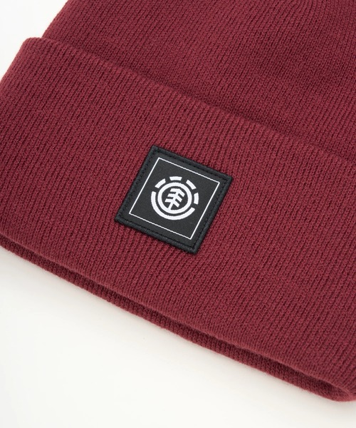 ELEMENT（エレメント）の「ELEMENT メンズ HIGH ICON BEANIE ビーニー 【2025年秋冬モデル】/エレメントロゴワッペンワンポイントニットキャップ・ビーニー（ニットキャップ/ビーニー・メンズ・ベージュ/ブラック/レッド系その他/ホワイト・FREE）」の14枚目の写真
