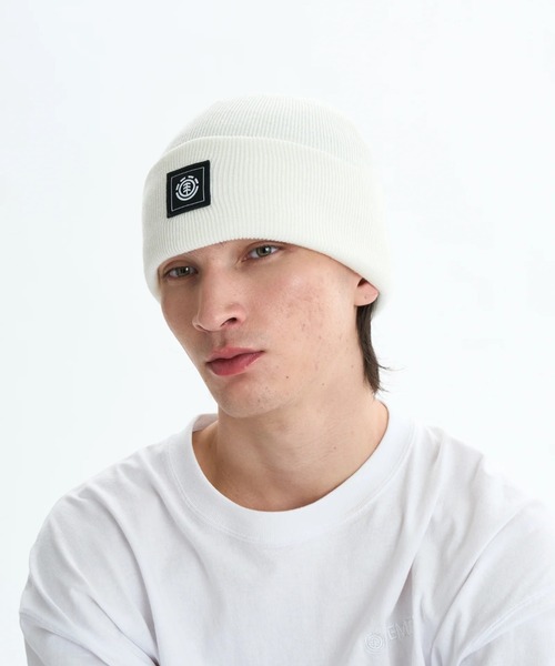 ELEMENT（エレメント）の「ELEMENT メンズ HIGH ICON BEANIE ビーニー 【2025年秋冬モデル】/エレメントロゴワッペンワンポイントニットキャップ・ビーニー（ニットキャップ/ビーニー・メンズ・ベージュ/ブラック/レッド系その他/ホワイト・FREE）」の19枚目の写真