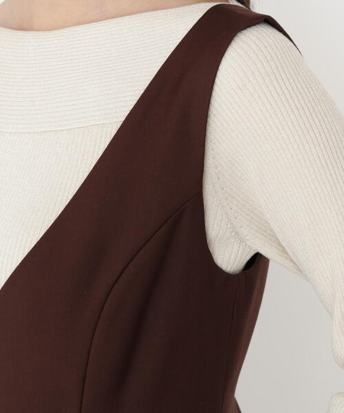 PROPORTION BODY DRESSING(プロポーションボディドレッシング)の「タックフレアージャンスカ / 1215240916(ワンピース・レディース・ダークグレー/ボルドー/ブラウン・MEDIUM/P/S)」の11枚目の写真