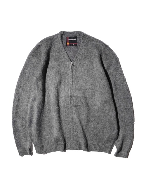 TOWNCRAFT(タウンクラフト)の「TOWNCRAFT / タウンクラフト SOLID SHAGGY ZIP CARDIGAN 無地 ソリッド シャギー ジップアップ カーディガン モヘアタッチカーディガンモヘアタッチ(カーディガン/ボレロ・メンズ・ネイビー/グリーン/ブラック/チャコールグレー/ヘザーグレー/ピンク・X-SMALL/MEDIUM/LARGE)」の4枚目の写真