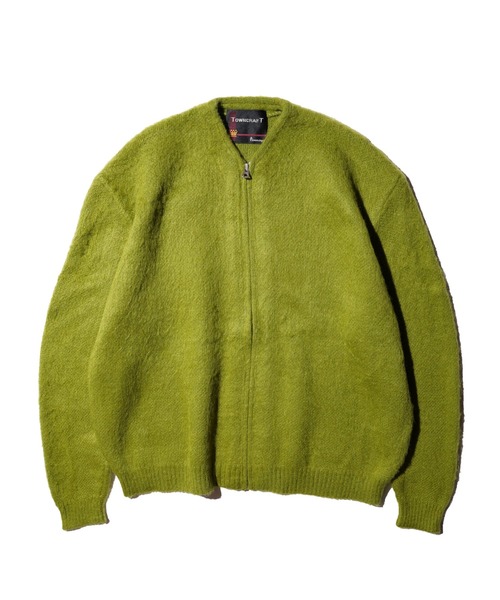 セール】TOWNCRAFT / タウンクラフト SOLID SHAGGY ZIP CARDIGAN 無地