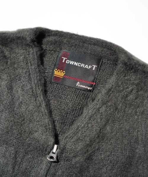TOWNCRAFT(タウンクラフト)の「TOWNCRAFT / タウンクラフト SOLID SHAGGY ZIP CARDIGAN 無地 ソリッド シャギー ジップアップ カーディガン モヘアタッチカーディガンモヘアタッチ(カーディガン/ボレロ・メンズ・ネイビー/グリーン/ブラック/チャコールグレー/ヘザーグレー/ピンク・X-SMALL/MEDIUM/LARGE)」の14枚目の写真