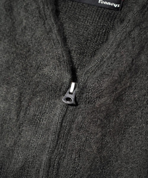TOWNCRAFT(タウンクラフト)の「TOWNCRAFT / タウンクラフト SOLID SHAGGY ZIP CARDIGAN 無地 ソリッド シャギー ジップアップ カーディガン モヘアタッチカーディガンモヘアタッチ(カーディガン/ボレロ・メンズ・ネイビー/グリーン/ブラック/チャコールグレー/ヘザーグレー/ピンク・X-SMALL/MEDIUM/LARGE)」の15枚目の写真